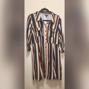Striped Button Up Dress